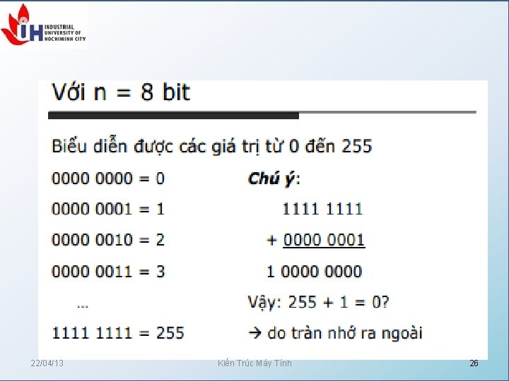 22/04/13 Kiến Trúc Máy Tính 26 