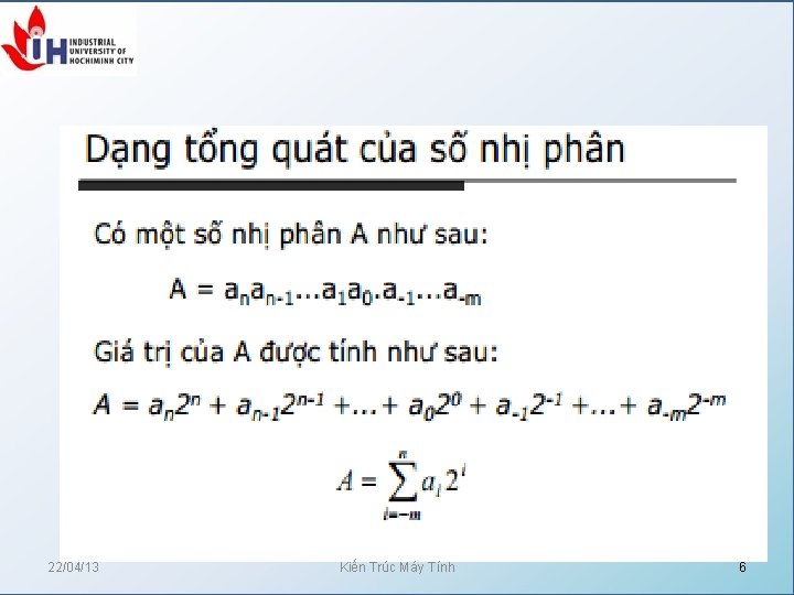 22/04/13 Kiến Trúc Máy Tính 6 