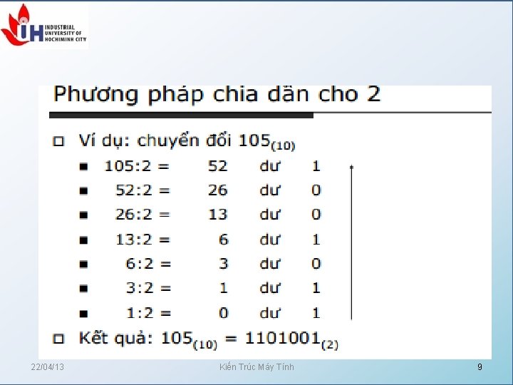 22/04/13 Kiến Trúc Máy Tính 9 