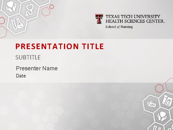 PRESENTATION TITLE SUBTITLE Presenter Name Date 