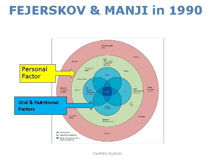 FEJERSKOV & MANJI in 1990 Personal Factor Oral & Nutritional Factors Dentistry Explorer 