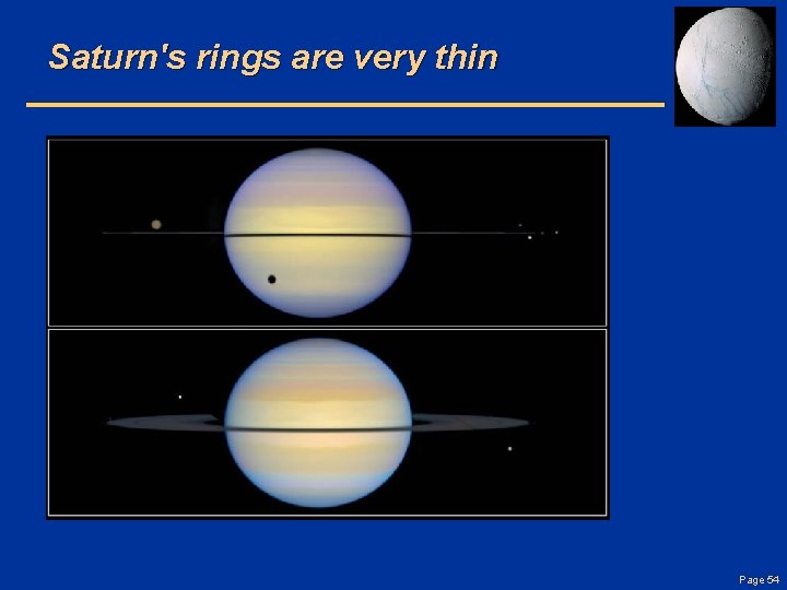 Saturn's rings are very thin Page 54 