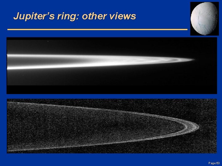 Jupiter’s ring: other views Page 63 