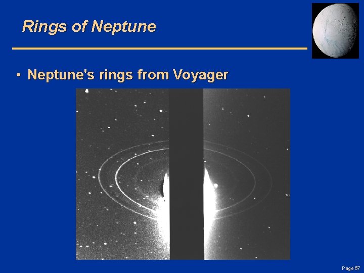 Rings of Neptune • Neptune's rings from Voyager Page 67 