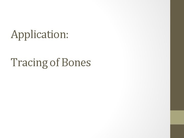 Application: Tracing of Bones 