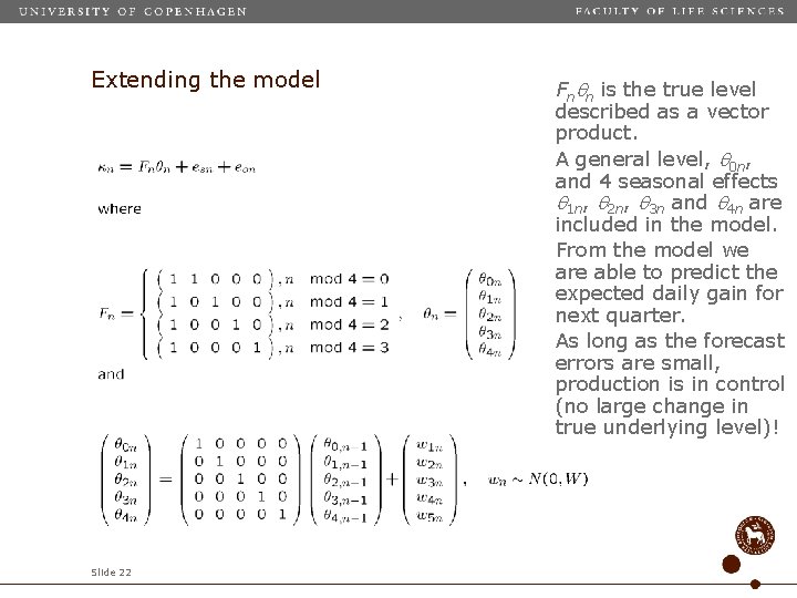 Extending the model Slide 22 Fn n is the true level described as a