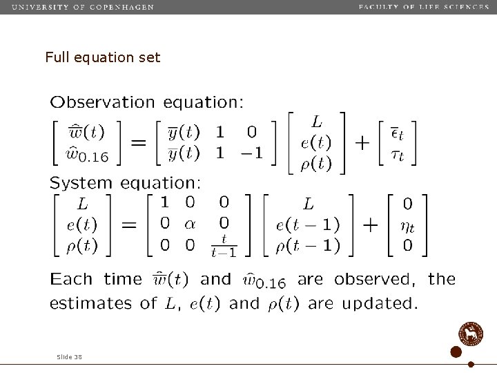 Full equation set Slide 38 