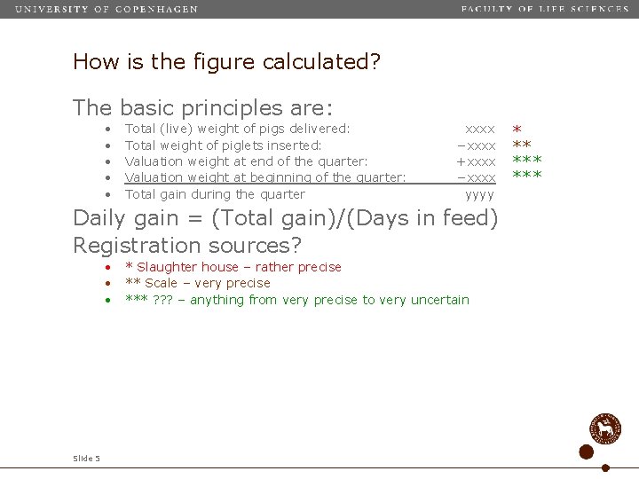 How is the figure calculated? The basic principles are: • • • Total (live)