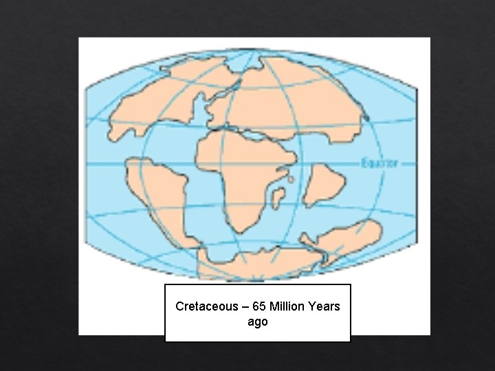 Cretaceous – 65 Million Years ago 