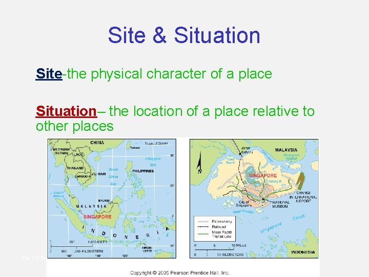 Site & Situation Site-the physical character of a place Situation– the location of a