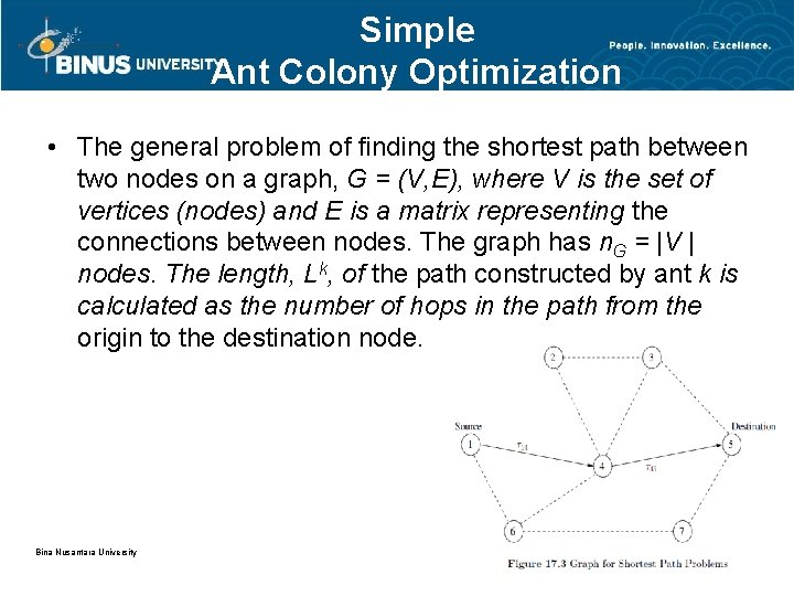 Simple Ant Colony Optimization • The general problem of finding the shortest path between