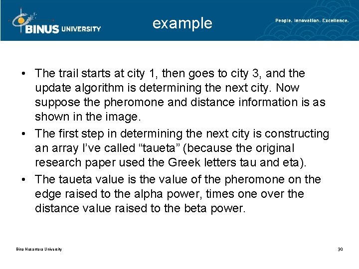 example • The trail starts at city 1, then goes to city 3, and