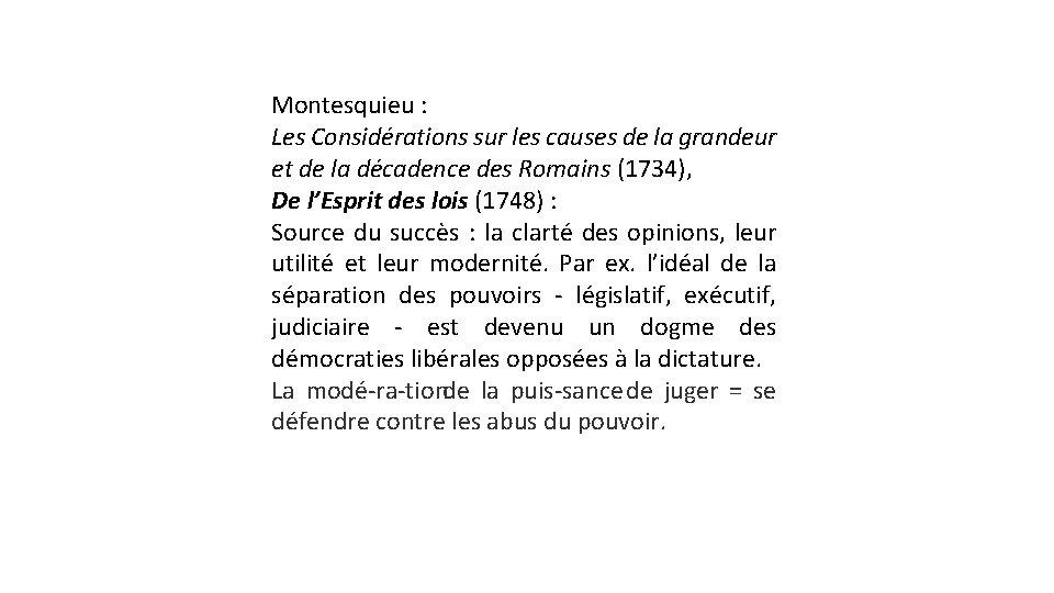 Montesquieu : Les Considérations sur les causes de la grandeur et de la décadence