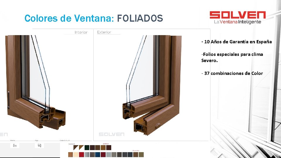 Colores de Ventana: FOLIADOS - 10 Años de Garantía en España -Folios especiales para