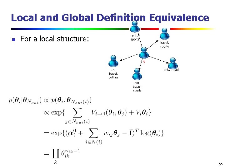 Local and Global Definition Equivalence n For a local structure: 22 Local and Global Definition Equivalence n For a local structure: 22