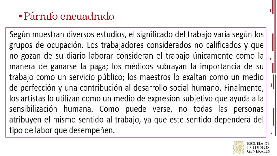  • Párrafo encuadrado 