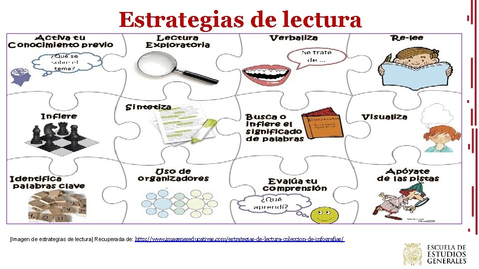 Estrategias de lectura [Imagen de estrategias de lectura] Recuperada de: http: //www. imageneseducativas. com/estrategias-de-lectura-coleccion-de-infografias/