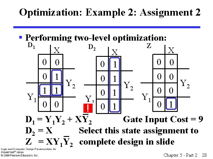 Optimization: Example 2: Assignment 2 § Performing two-level optimization: D 1 X 0 0