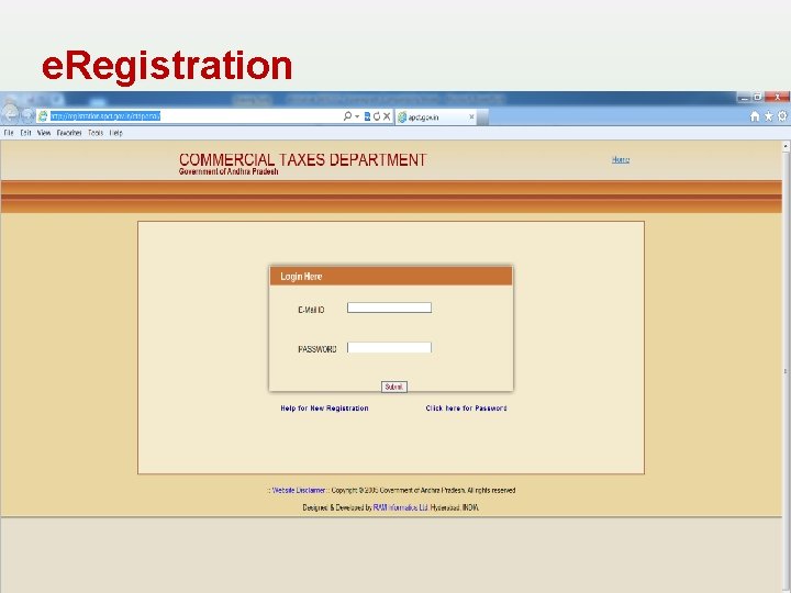 e. Registration 