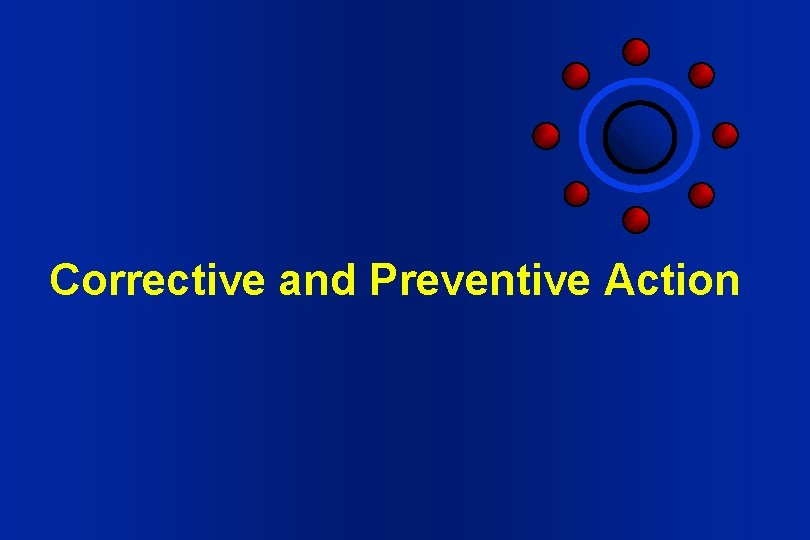 Corrective and Preventive Action Corrective and Preventive Action
