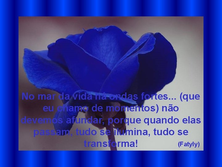 No mar da vida há ondas fortes. . . (que eu chamo de momentos)
