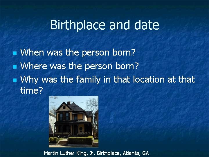 Birthplace Guide Ten Elements of Biography NonFiction Books about People