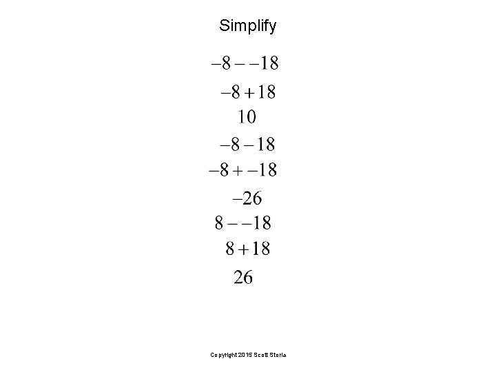 Simplify Copyright 2015 Scott Storla 