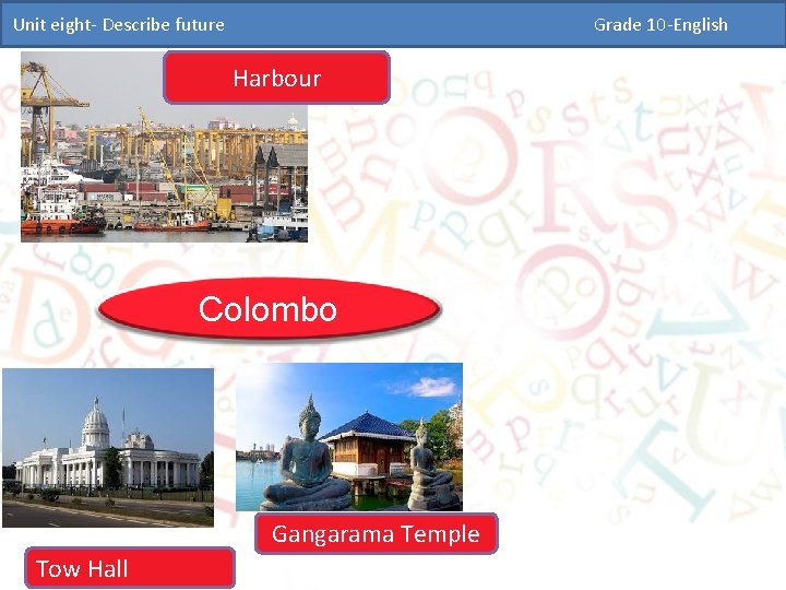 Unit eight- Describe future Grade 10 -English Harbour Colombo Gangarama Temple Tow Hall 