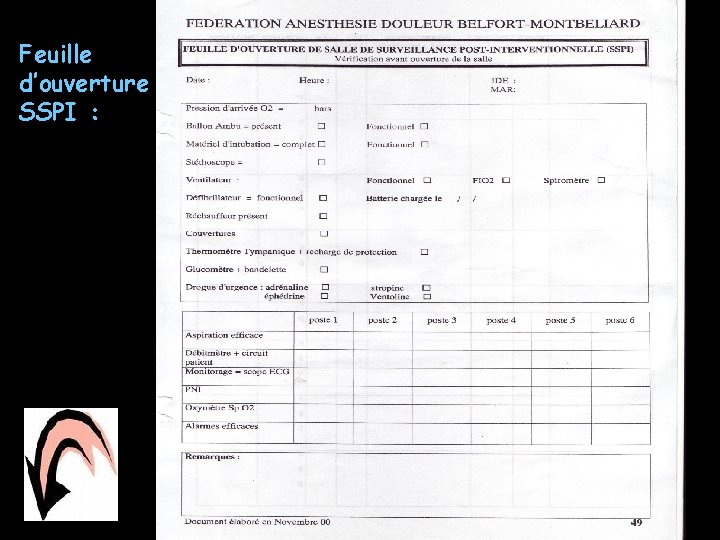 Feuille d’ouverture SSPI : ANN 9 Feuille d’ouverture SSPI : ANN 9