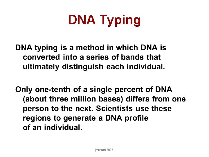 DNA Typing jyokum 2013 