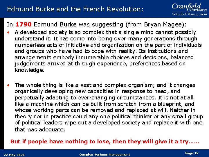 Edmund Burke and the French Revolution: In 1790 Edmund Burke was suggesting (from Bryan Edmund Burke and the French Revolution: In 1790 Edmund Burke was suggesting (from Bryan