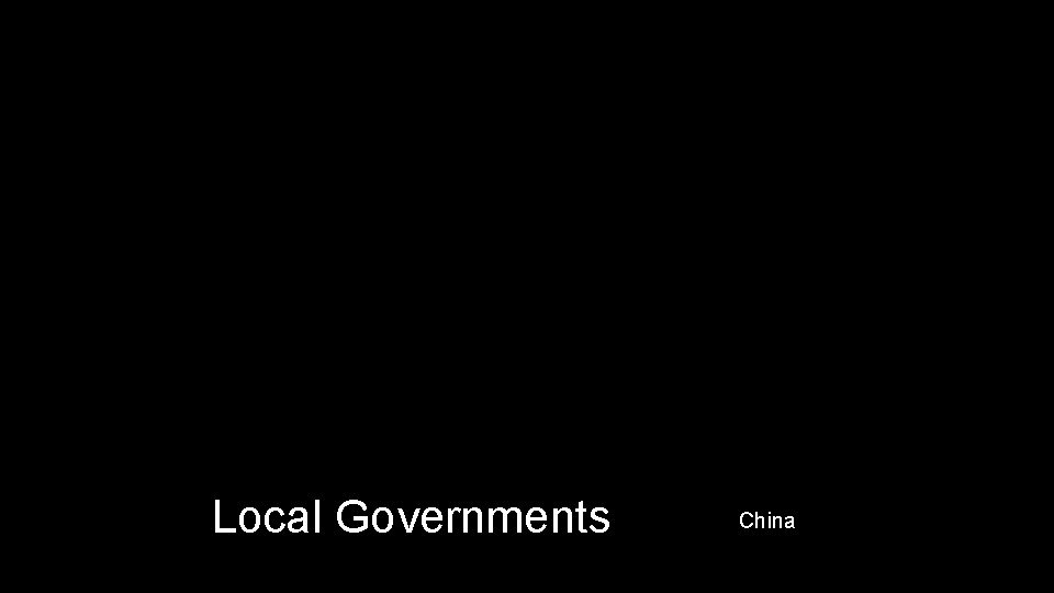 Local Governments China 