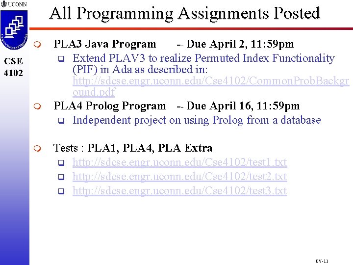 All Programming Assignments Posted m CSE 4102 m m PLA 3 Java Program -- All Programming Assignments Posted m CSE 4102 m m PLA 3 Java Program --