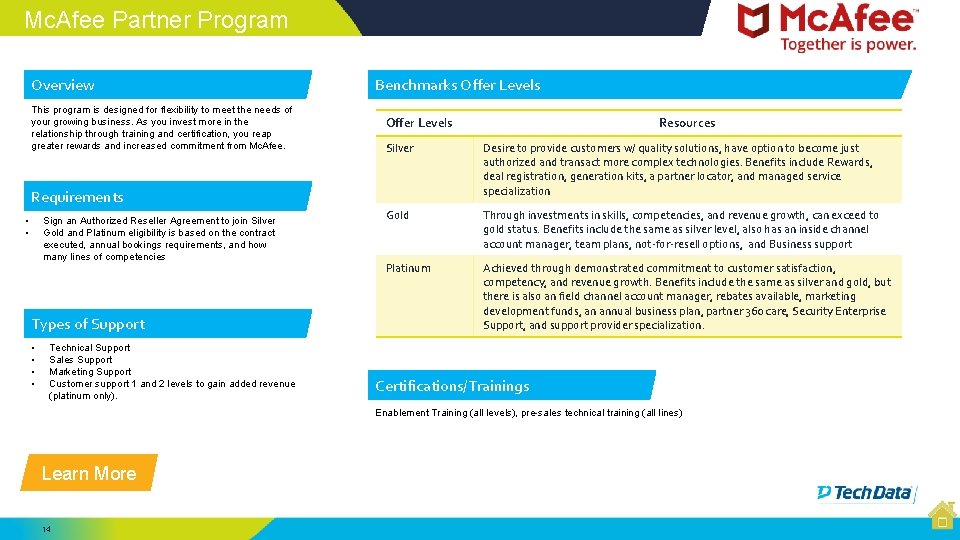 Mc. Afee Partner Program Overview This program is designed for flexibility to meet the Mc. Afee Partner Program Overview This program is designed for flexibility to meet the