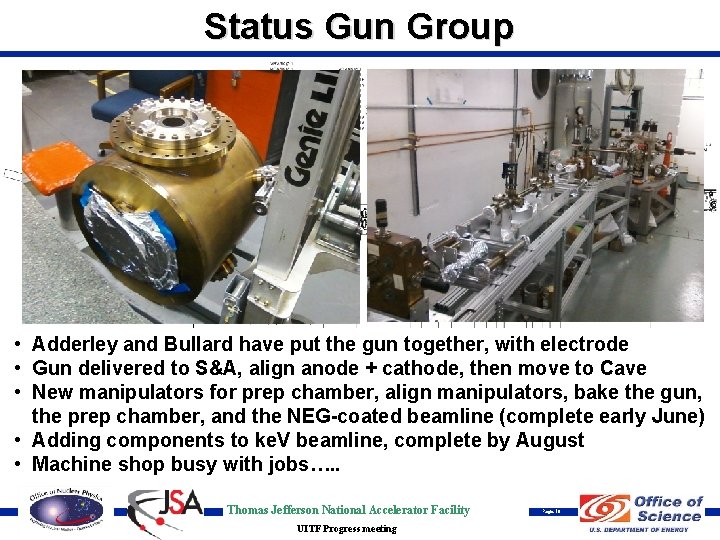 Status Gun Group • Adderley and Bullard have put the gun together, with electrode