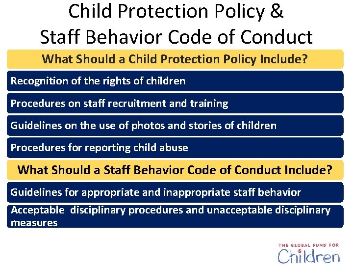 Child Protection Policy & Staff Behavior Code of Conduct What Should a Child Protection