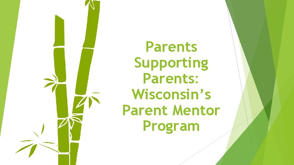 Parents Supporting Parents: Wisconsin’s Parent Mentor Program 