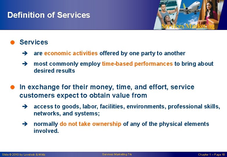 Definition of Services Marketing = Services è are economic activities offered by one party Definition of Services Marketing = Services è are economic activities offered by one party