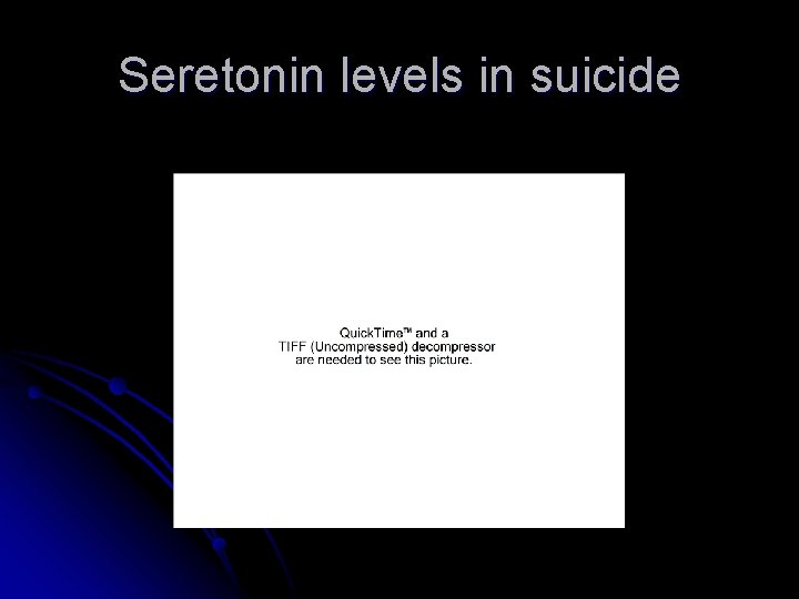 Seretonin levels in suicide 