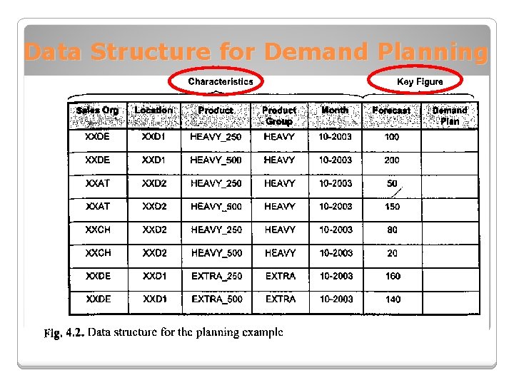 Data Structure for Demand Planning 