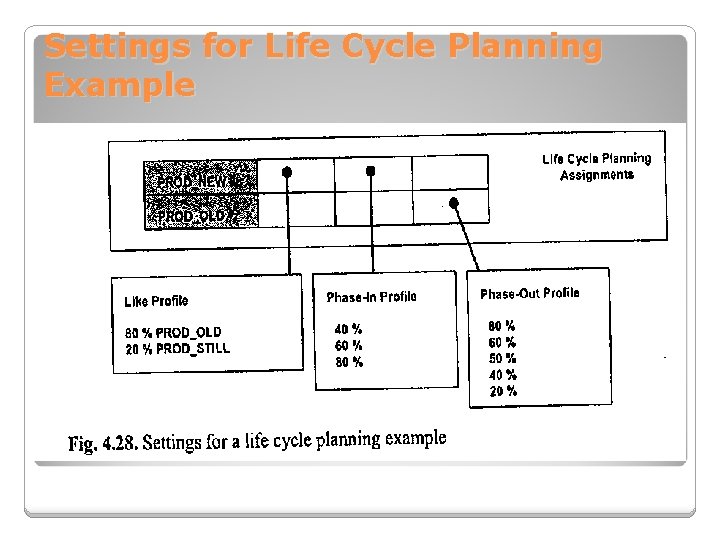 Settings for Life Cycle Planning Example 