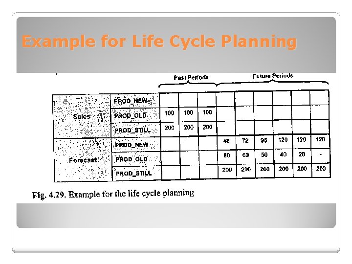 Example for Life Cycle Planning 