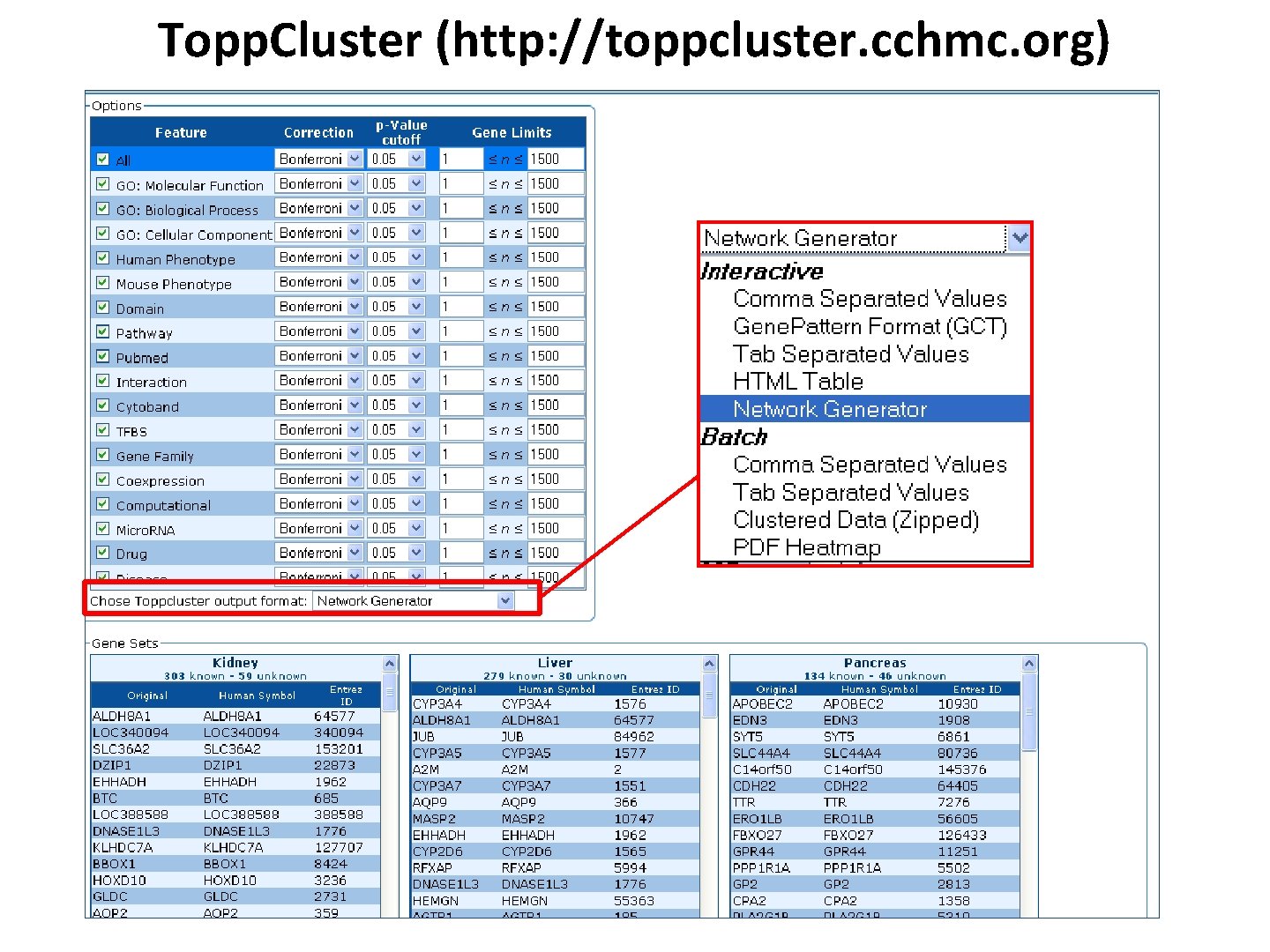 Topp. Cluster (http: //toppcluster. cchmc. org) 