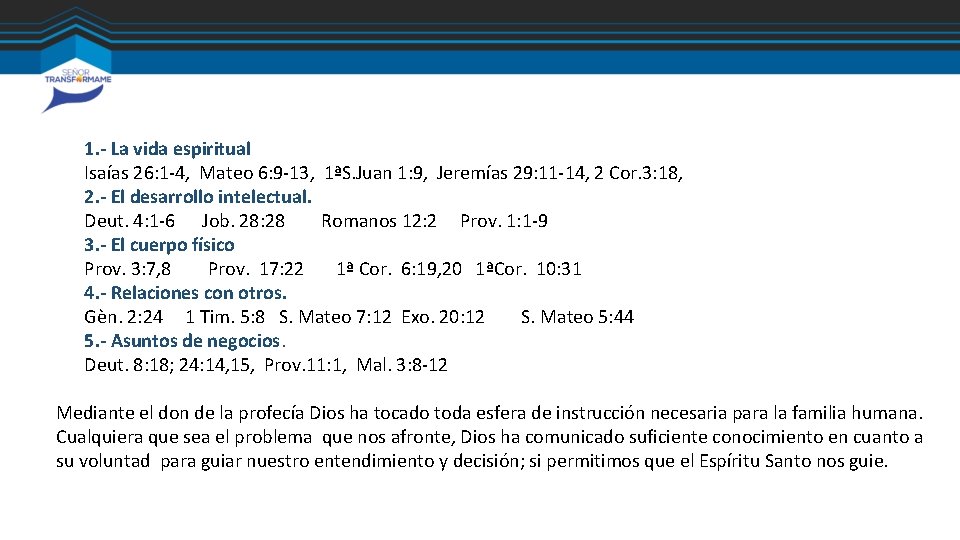 1. - La vida espiritual Isaías 26: 1 -4, Mateo 6: 9 -13, 1ªS. 1. - La vida espiritual Isaías 26: 1 -4, Mateo 6: 9 -13, 1ªS.