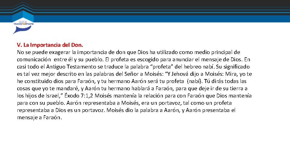 V. La Importancia del Don. No se puede exagerar la importancia de don que V. La Importancia del Don. No se puede exagerar la importancia de don que