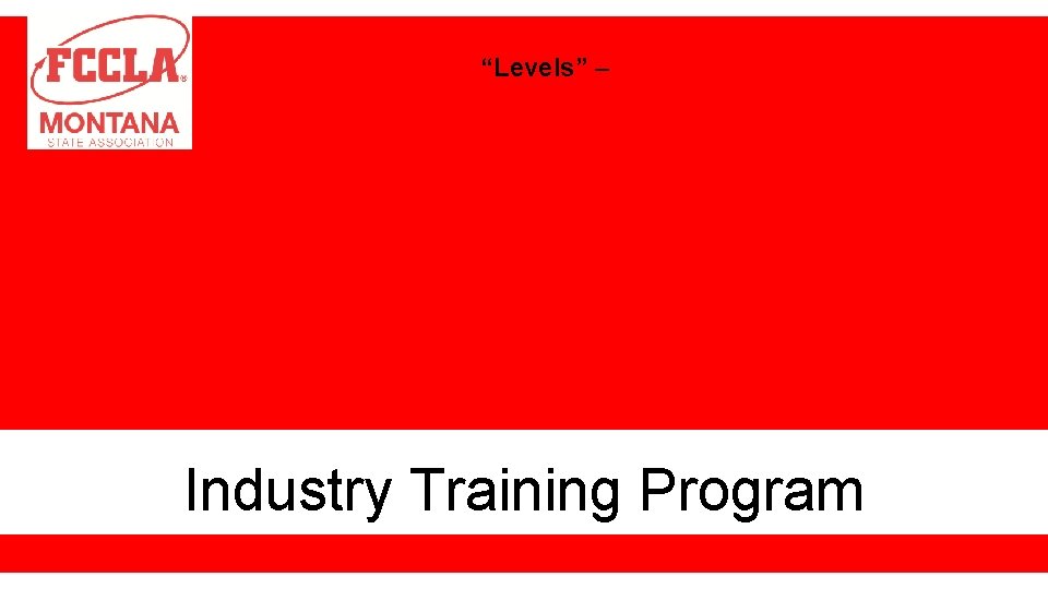“Levels” – Industry Training Program 