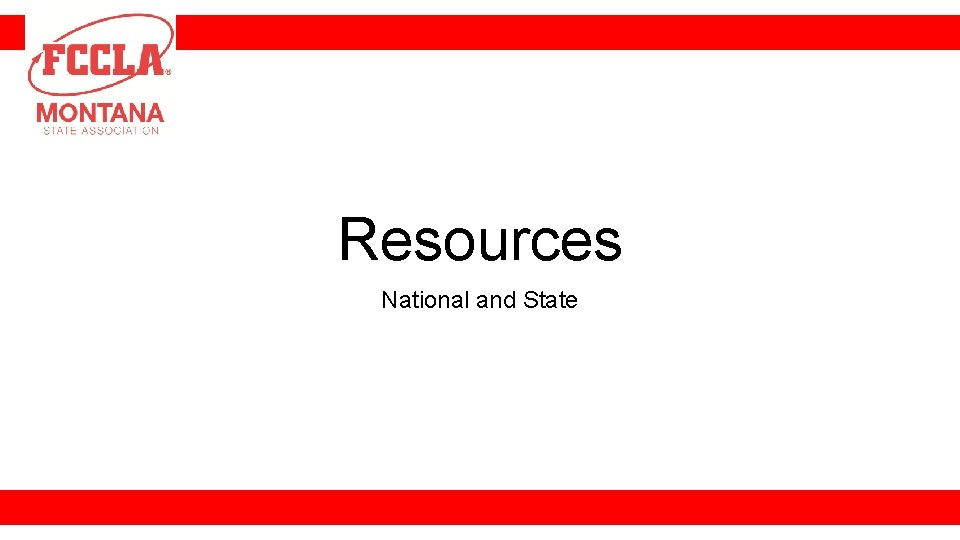 Resources National and State 
