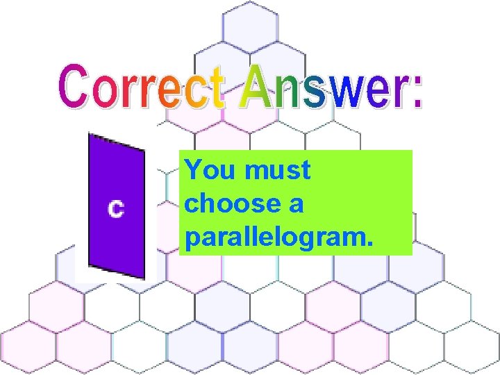 You must choose a parallelogram. 