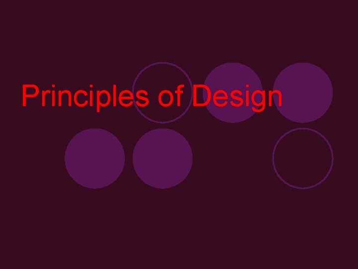 Principles of Design 