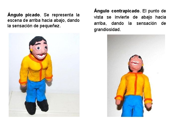 Ángulo picado. Se representa la escena de arriba hacia abajo, dando la sensación de Ángulo picado. Se representa la escena de arriba hacia abajo, dando la sensación de